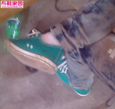  绿色帆布鞋5P 
